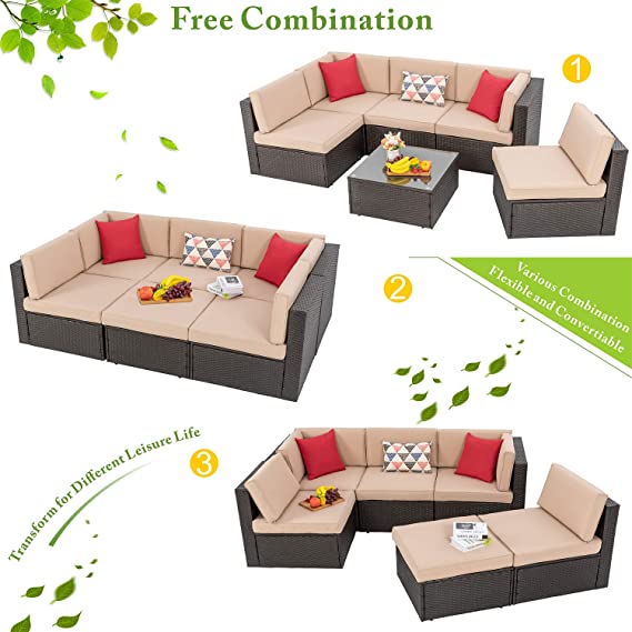 Amazon.com: Vongrasig 6 Piece Small Patio Furniture Sets, Outdoor .