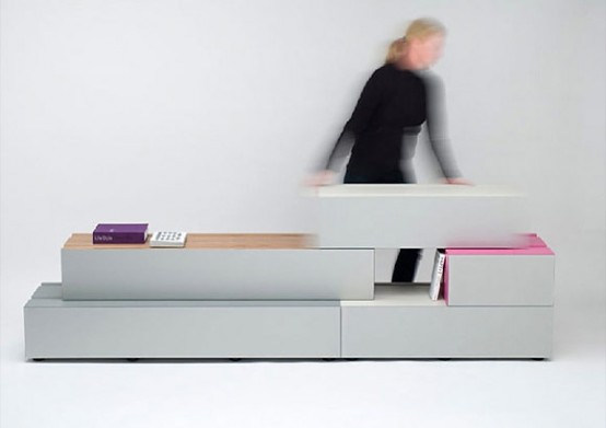 Flexible Yet Monolithic Sideboard System - Nuf by Performa - DigsDi