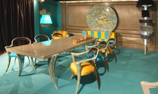 Fresh And Modern Furniture For A Dining Room In Turquoise and .