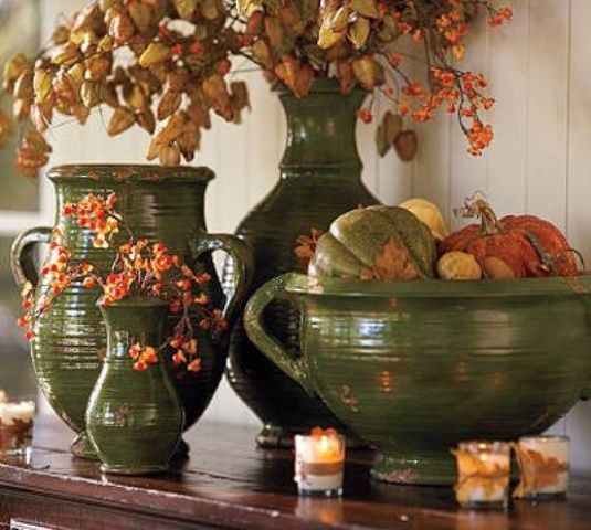 39 Fresh Green Thanksgiving Décor Ideas | Autumn decorating, Fall .
