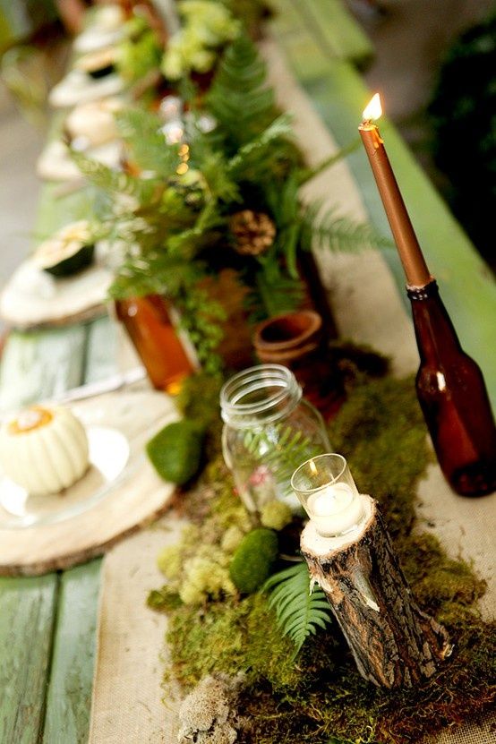 39 Fresh Green Thanksgiving Décor Ideas | Woodland wedding .