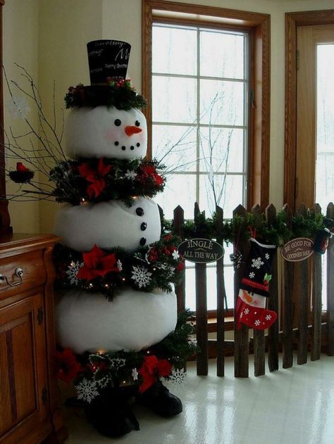 29 Fun Snowman Christmas Decorations For Your Home (With images .