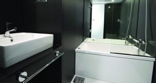 Functional and Compact Bathroom Solution for Small Apartment .
