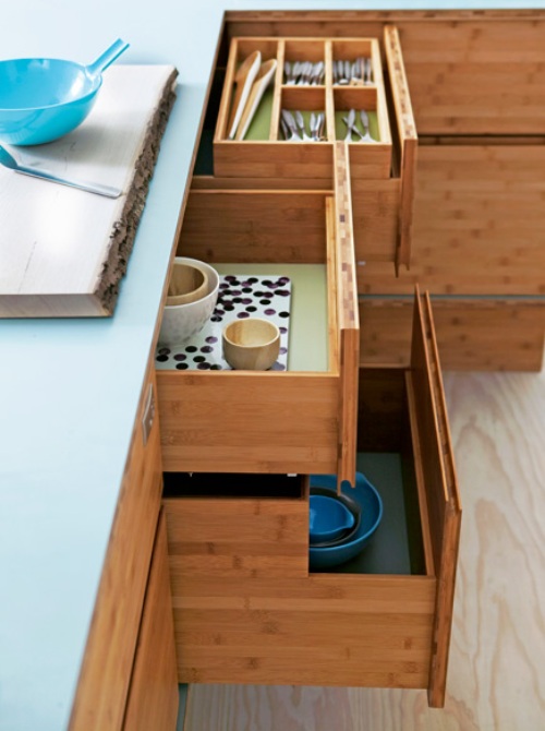 Functional And Unusual Kitchen Set Of Bamboo - Decor Repo