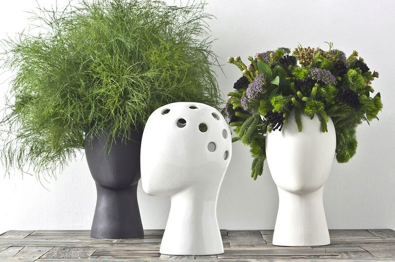 Coiffed Plant Pots : funky hairsty