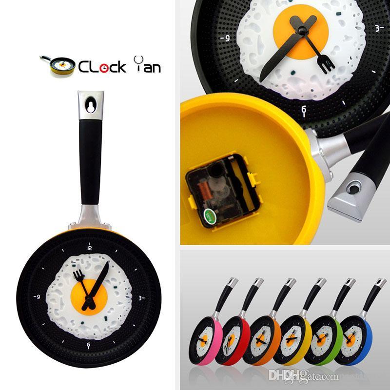 Wholesale Omelette Pan Clock Fry Pan Kitchen Fried Egg Design Wall .