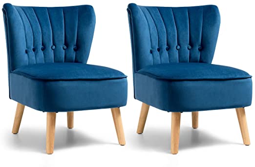 Amazon.com: Giantex Set of 2 Modern Velvet Accent Chair .