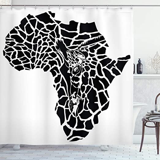 Amazon.com: Ambesonne Safari Shower Curtain, Illustration of .