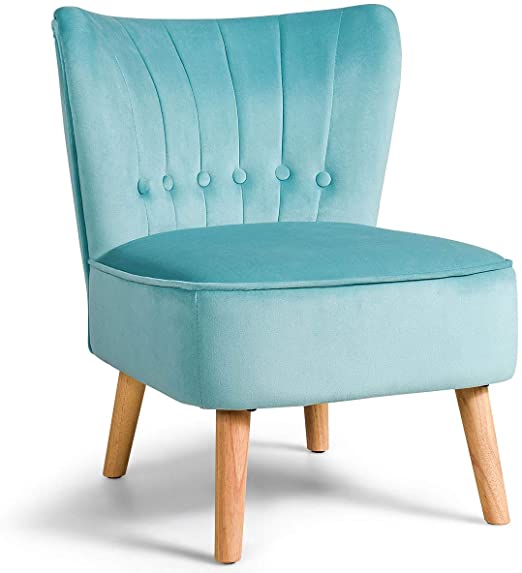 Amazon.com: Giantex Modern Velvet Accent Chair, Upholstered .