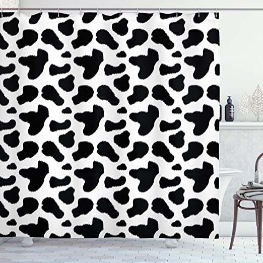 Amazon.com: Ambesonne Cow Print Shower Curtain, Cow Hide Pattern .
