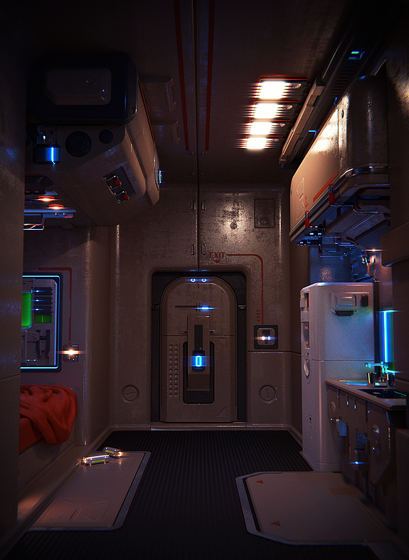 poligonz | Denis Osmanbegovic | Spaceship interior, Futuristic .