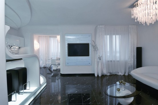 Futuristic Apartment Interior That Reminds A Salt Cave - DigsDi