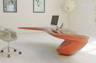 Futuristic Bright Office Desk Of Acryl - DigsDi
