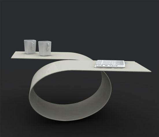 Futuristic Coffee Table With Amazing Curves - Loop by Baita Design .