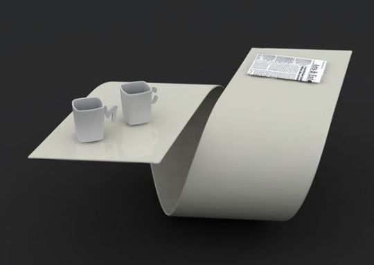 Artistic Curling Coffee Table Design | Modern Architecture Design .