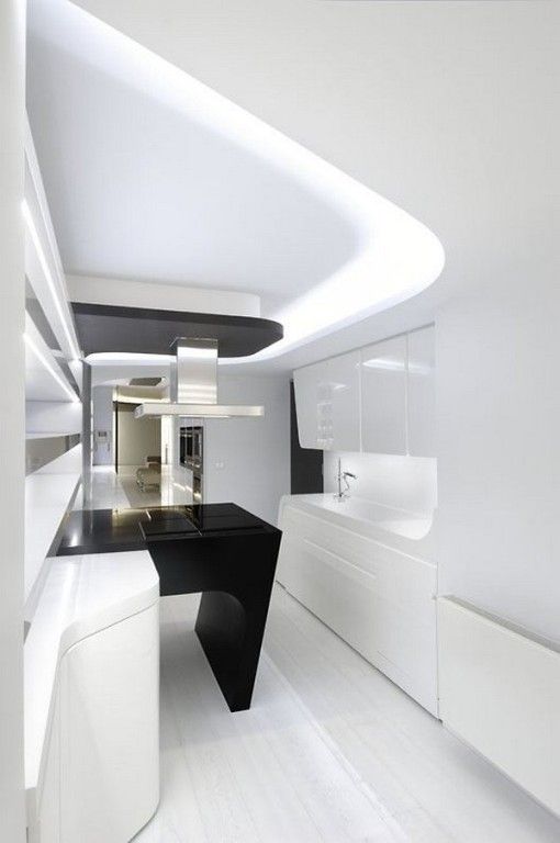 Futuristic Duplex Design In White Tones (With images) | Futuristic .