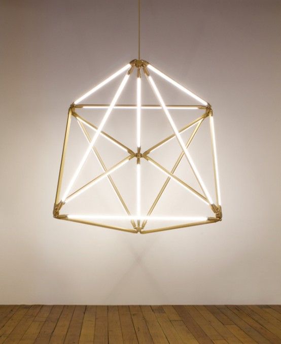 Futuristic Geometric Led Light Structure
