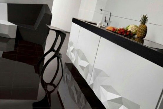 Futuristic Kitchen Design Inspired By Origami | Modern kitchen .