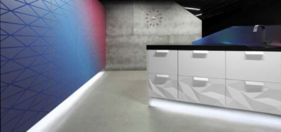 Futuristic Kitchen Design Inspired By Origami - DigsDi