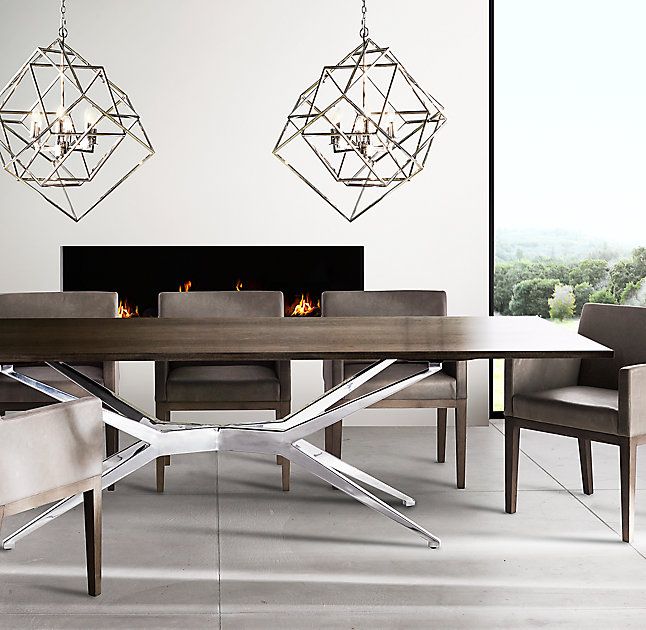 RH's Maslow Spider Rectangular Dining Table:With its spider .