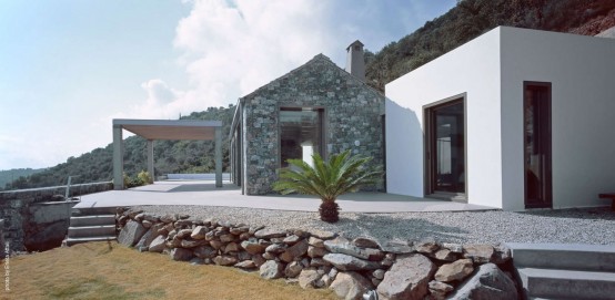 Gorgeous White Seaside Villa Melana In Stone And Concrete - DigsDi