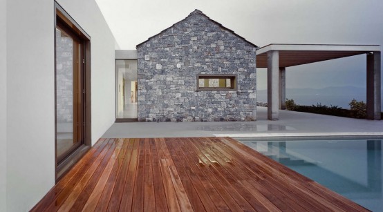 Gorgeous White Seaside Villa Melana In Stone And Concrete - DigsDi