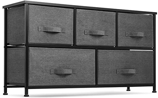 Amazon.com: 5 Drawer Dresser Organizer Fabric Storage Chest for .