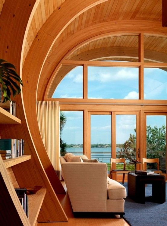 Incredible Hammock Shaped Design Of a Guest House | Timber .