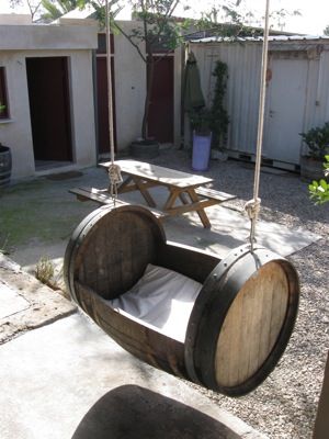 Somek Winery:Bliss | Travelujah | Recycled wine barrels, Diy swing .