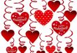 Amazon.com: Kkonetoy 30 Count Hanging Red Heart Swirls,Valentines .