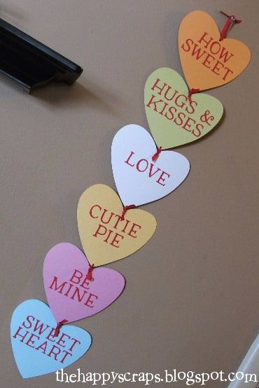 Conversation Heart Decor - | Heart decorations, Valentines day .