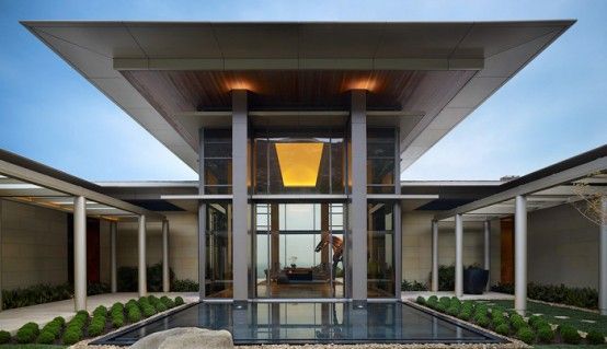 Horizontal Dream House with Large Expanses of Glass | Home Decor .