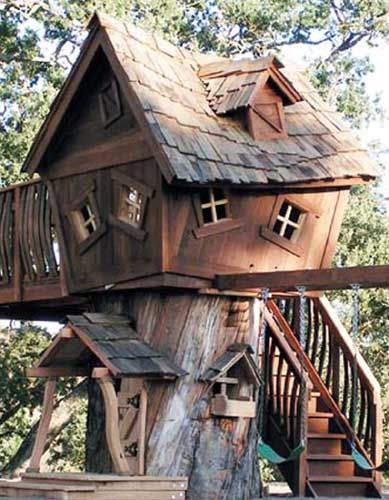 Insane tree house - like something out of a children's fairy tale .