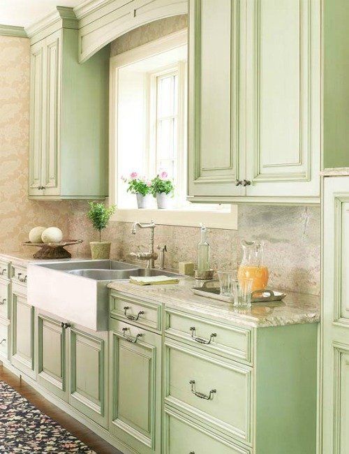 10 Kitchen Color Trends | Green kitchen designs, Green kitchen .