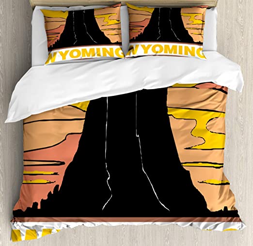 Amazon.com: Wyoming Duvet Cover Set Queen Size, Sweet Simplistic .