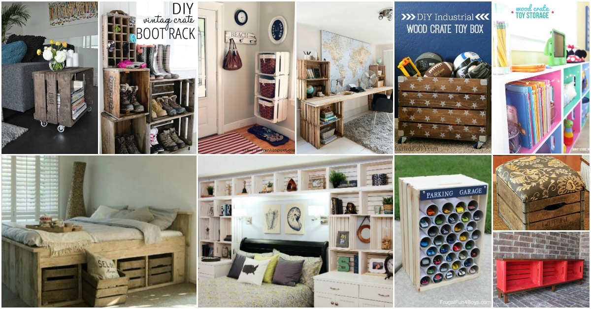 25 Wood Crate Upcycling Projects For Fabulous Home Decor - DIY .