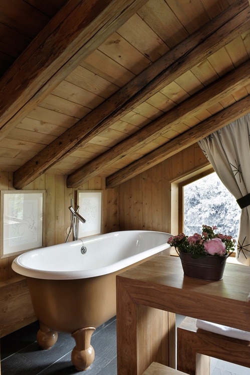 impressive-chalet-bathroom-decor-ideas-35 - Home Architecture and .