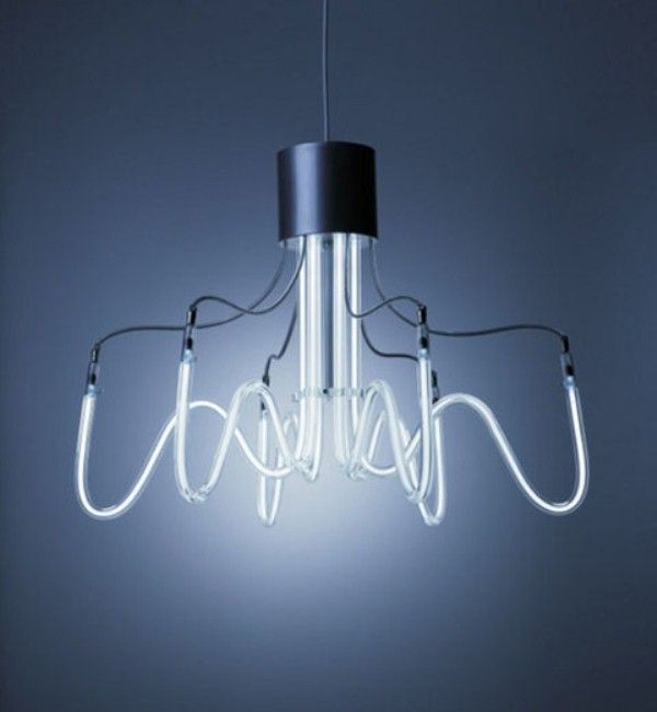 Industrial And Minimalist Neon Chandeliers | Interior lighting .