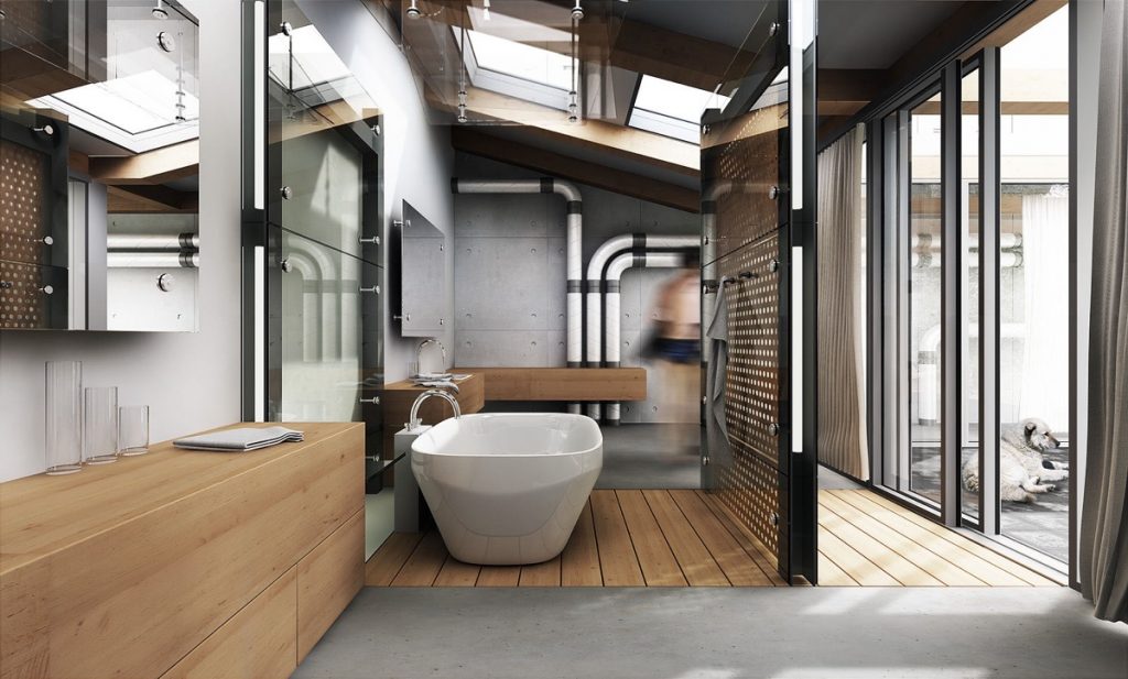 51 Industrial Style Bathrooms Plus Ideas & Accessories You Can .