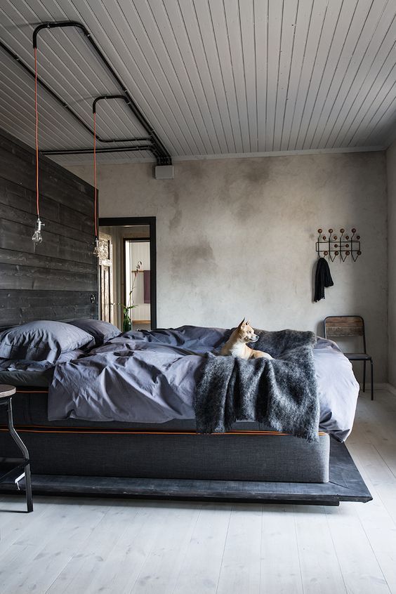 10 Industrial decor Home design Ideas | Industrial decor bedroom .