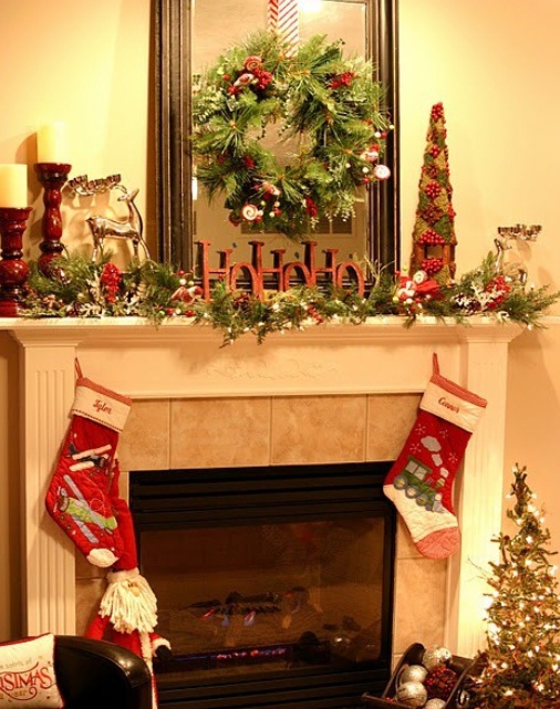 Top 5 Inspiring Christmas Fireplace Mantel Decoration Ideas .