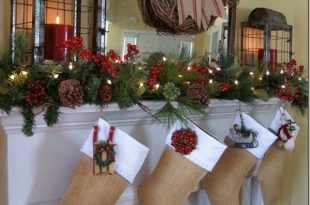Farmhouse Christmas Mantel: Holiday Inspiration | Christmas mantel .