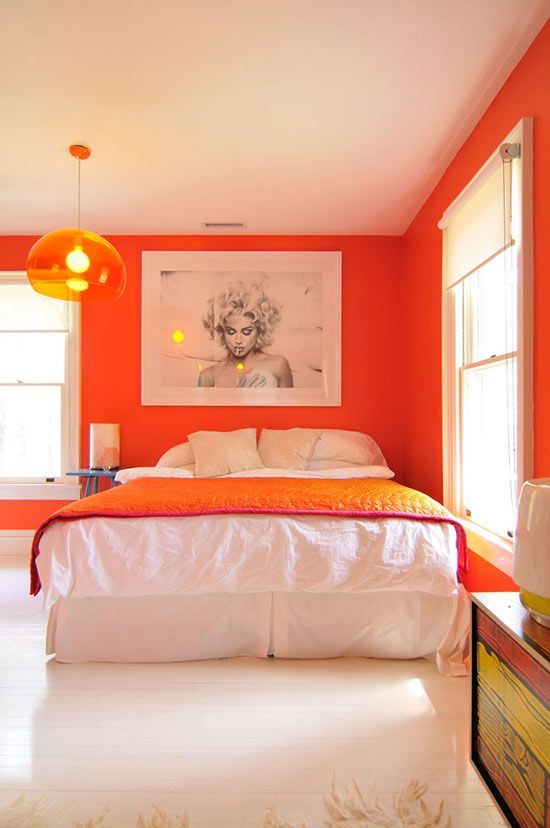 30 Inspiring Ripe Orange Room Designs | DigsDigs | Bedroom orange .