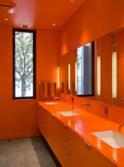 30 Inspiring Ripe Orange Room Designs | DigsDigs | Orange .