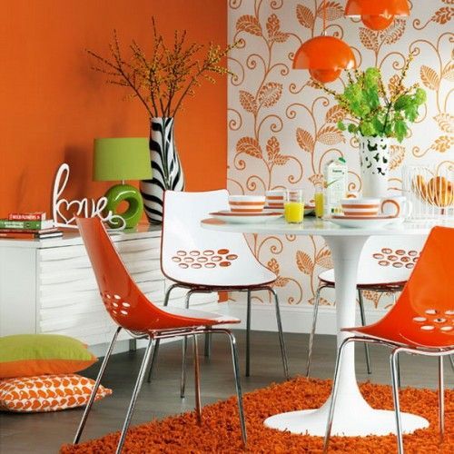 30 Inspiring Ripe Orange Room Designs (With images) | Bright .