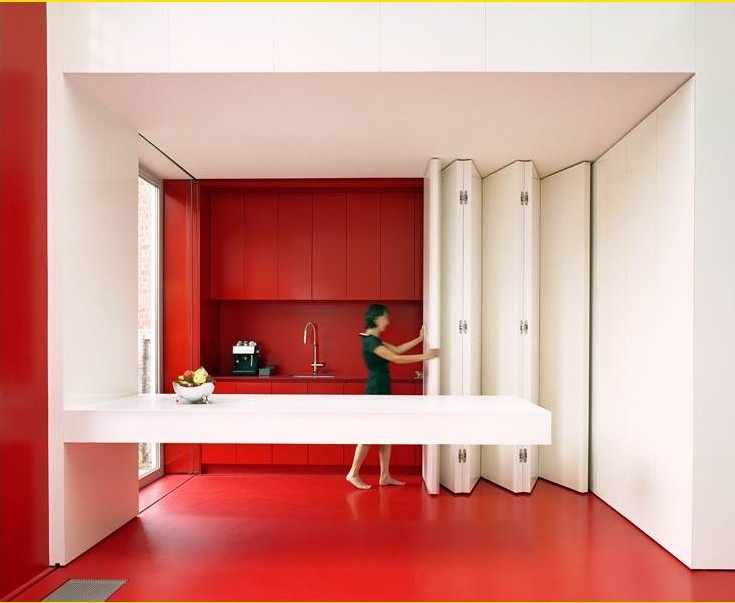 hide-a-kitchen, dmva-architecten | Hidden kitchen, Folding walls .