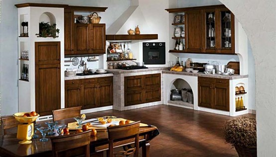 Kitchen With Glass Top And Integrated Handles Brera From Elam