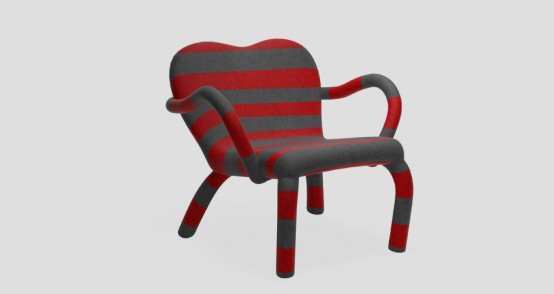 Knitted Chair With A Sweater-Like Woolen Cover - DigsDi