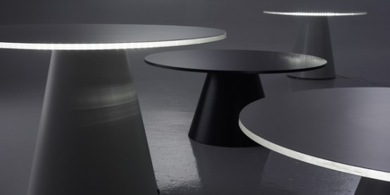 LED Coffee Table Set Of Two Units Of Different Height - DigsDi