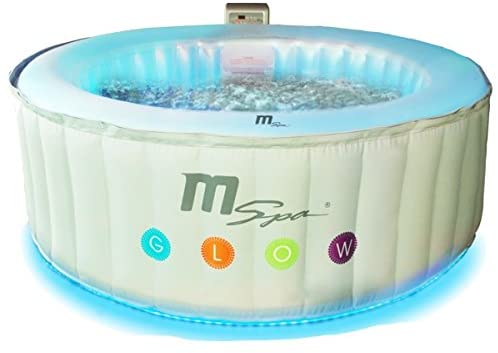 MSPA Latest Glow Indoor/Outdoor Round Inflatable Jacuzzi Hot Tub .